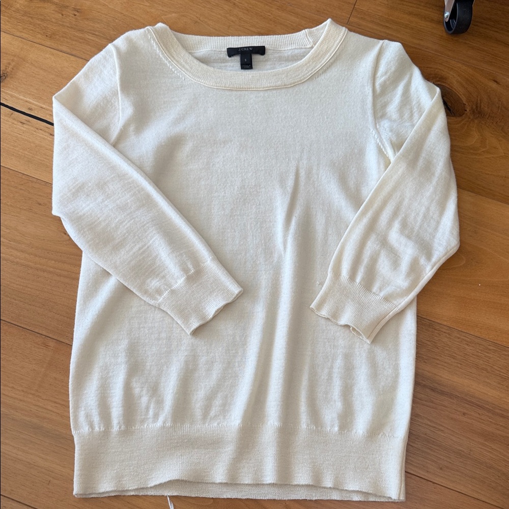 J. Crew Lightweight Soft Marino Wool Knit Crewneck Sweater Top